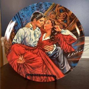 1986 Gone With the Wind collectors plate with certificate of authenticity.